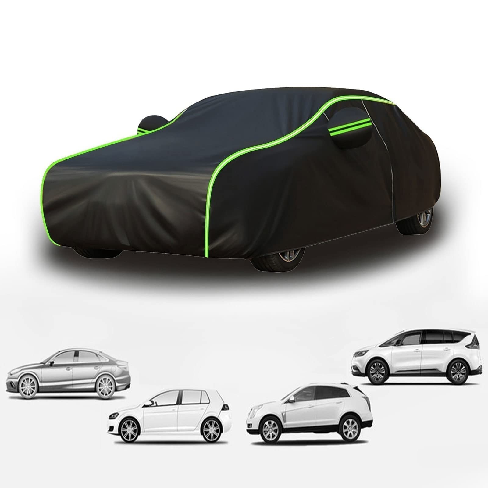 Autoabdeckung Outdoor, füR 2023 Hyundai IONIQ 6, Abdeckplane Auto Wasserdicht, Autoplane Atmungsaktiv, Autogarage Abdeckung, Uv Beständig, mit Gummizug (Color : 2, Size : with Cotton) von SPeesy