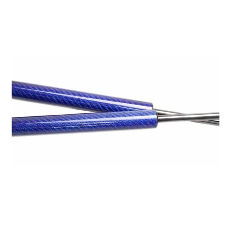 Gasdruckfeder Dämpfer Für Fortuner SW4 AN150 AN160 SUV 2015-2024 Vordere Motorhaube Ändern Gas Streben Lift Unterstützung Schock Dämpfer Absorber Requisiten(Blue Carbon Fiber) von SPeesy