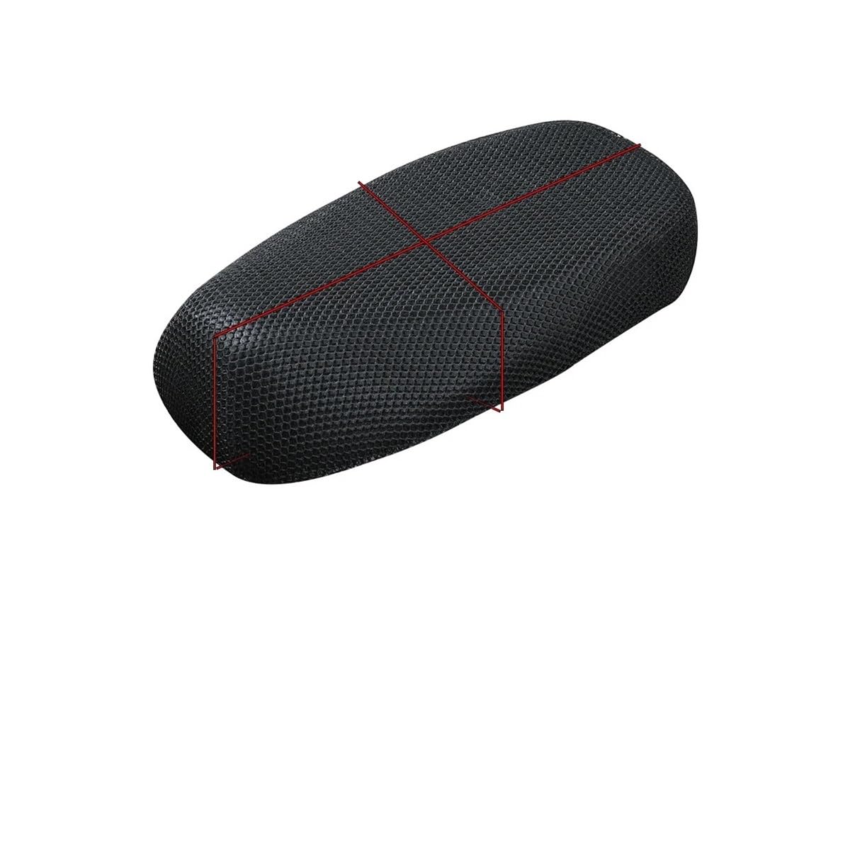 SPeesy Motorrad Mesh Stoff Anti-Rutsch-Pad Roller Sitz Elektrische Fahrrad Sitz Abdeckung Sonnenschutz Atmungsaktiv Kissen Net Abdeckung Sitzbankbezug(L-75x50cm) von SPeesy