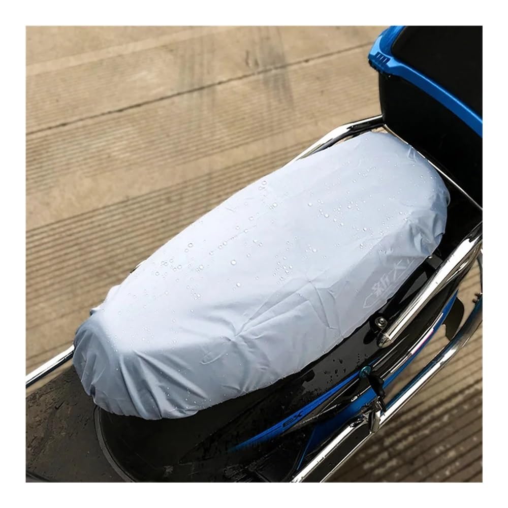 SPeesy Motorrad-Regensitzbezug, Sonnenschutz, Wärmedämmung, Sattelbezug, Langlebiger Sitzschutz, Motorradzubehör Sitzbankbezug(Silver l) von SPeesy