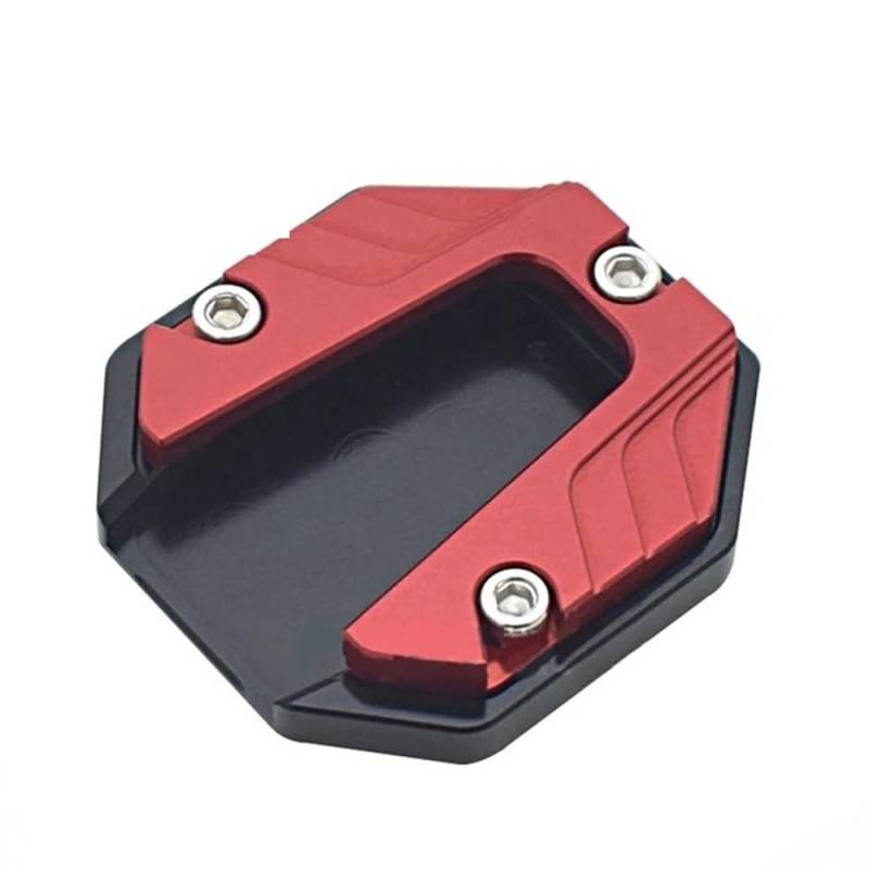 SPeesy Vergrößern Erweiterung Teile Universal Kickstand Extender Fuß Seitenständer Verlängerung Fußpolster Stützplatte rutschfeste, Vergrößerte Basis(Red) von SPeesy