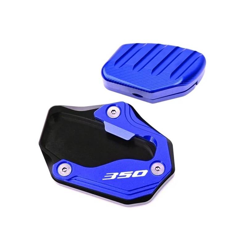 Vergrößern Erweiterung Teile 2024 Für Forza350 Für NSS350 Für Forza 350 350 Motorrad CNC Ständer Seite Stehen Verlängerung Enlarger Pad Seite Hilfs Halterung(C Blue) von SPeesy