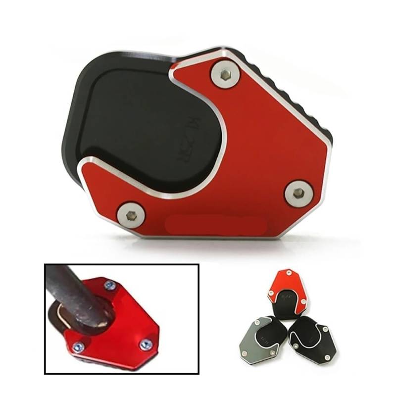Vergrößern Erweiterung Teile Für CRF250L Für CRF 250 Für Rally Für CRF250 2017-2021 Motorrad CNC Ständer Verlängerung Pad Fuß Seite Stehen Verlängerung Platte(Black-with Logo) von SPeesy