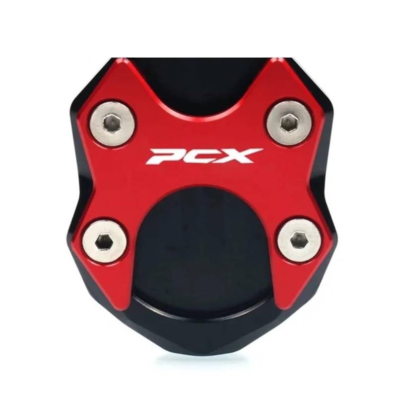 Vergrößern Erweiterung Teile Für PCX160 Für PCX 160 2021-2023 Motorrad Kickstand Fuß Seite Stehen Unterstützung Erweiterung Enlarger Pad(Red) von SPeesy