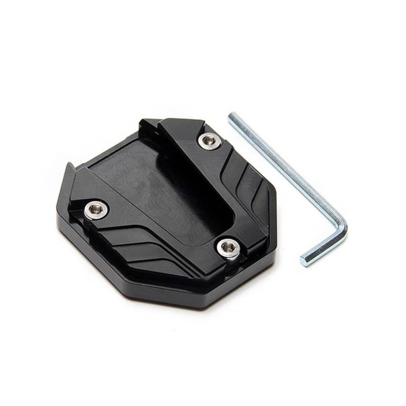 Vergrößern Erweiterung Teile Roller Motorrad Fahrrad Ständer Extender Fuß Seite Stehen Verlängerung Pad Unterstützung Platte Anti-Skid Vergrößerte Basis(Black) von SPeesy
