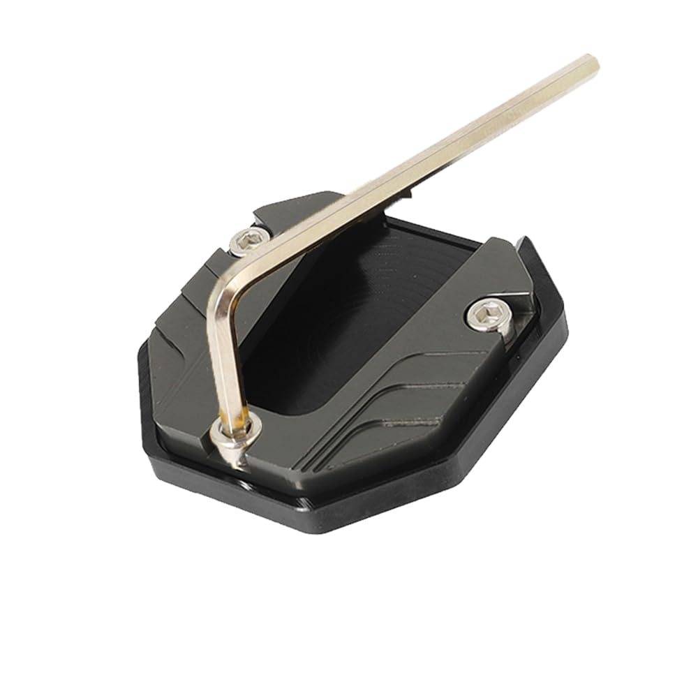 Vergrößern Erweiterung Teile Universal Roller Motorrad Fahrrad Ständer Extender Fuß Seite Stehen Verlängerung Pad Unterstützung Platte Anti-Skid Vergrößerte Basis(Titanium Colour) von SPeesy