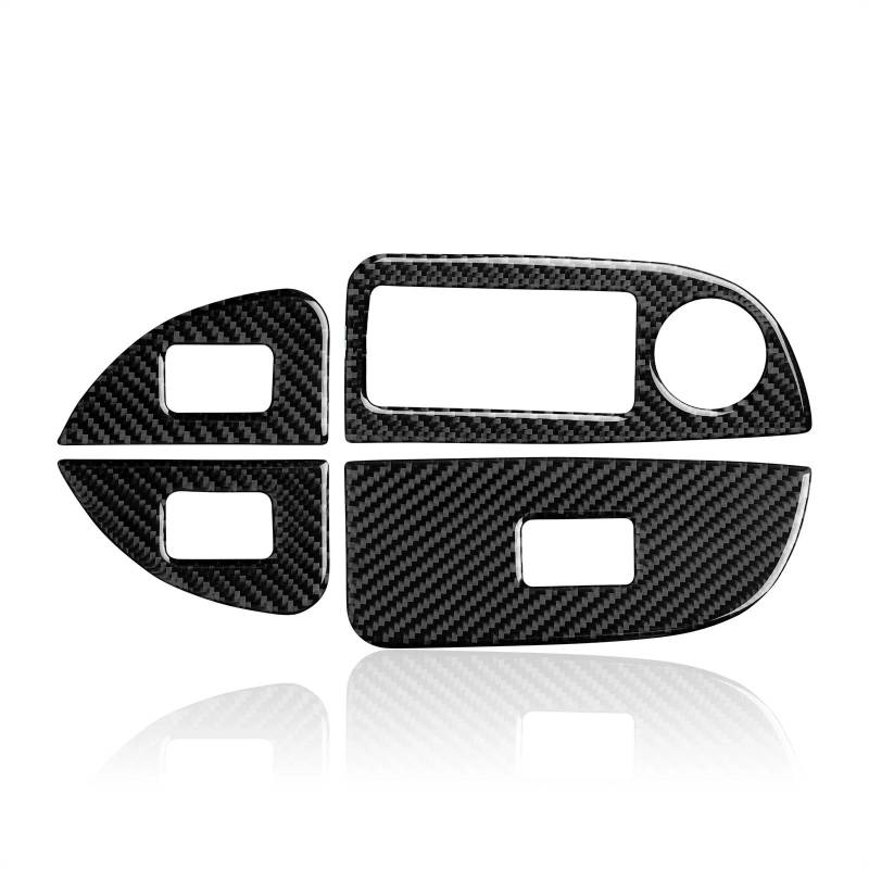 Zentrale Dashboard Dekoration Auto Fensterheber Trim Schalter Control Aufkleber Carbon Faser Aufkleber Abdeckung Für Alfa Für Romeo Für Giulia 952 2017-2019 Auto Zubehör Innenraum(RHD black) von SQIFBA