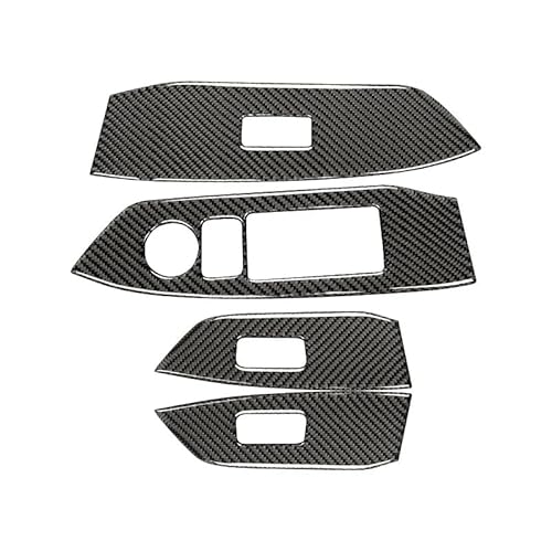 Zentrale Dashboard Dekoration Für Mazda CX-5 2017-2020 4PCS Auto Fensterheber Schalter Bedienfeld Rahmen Trim Abdeckung Innen Dekoration Aufkleber Auto Zubehör Innenraum(Linkslenker) von SQIFBA