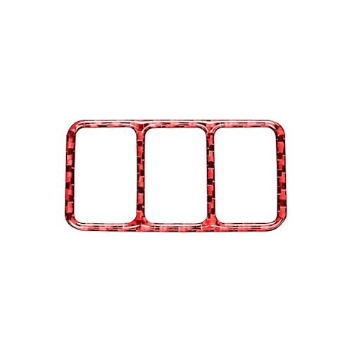 Zentrale Dashboard Dekoration Für Nissan 370Z Auto Zentrale Konsole Sitz Heizung Tasten Schalter Panel Rahmen Dekoration Aufkleber Auto Innen Teile Auto Zubehör Innenraum(Rot) von SQIFBA