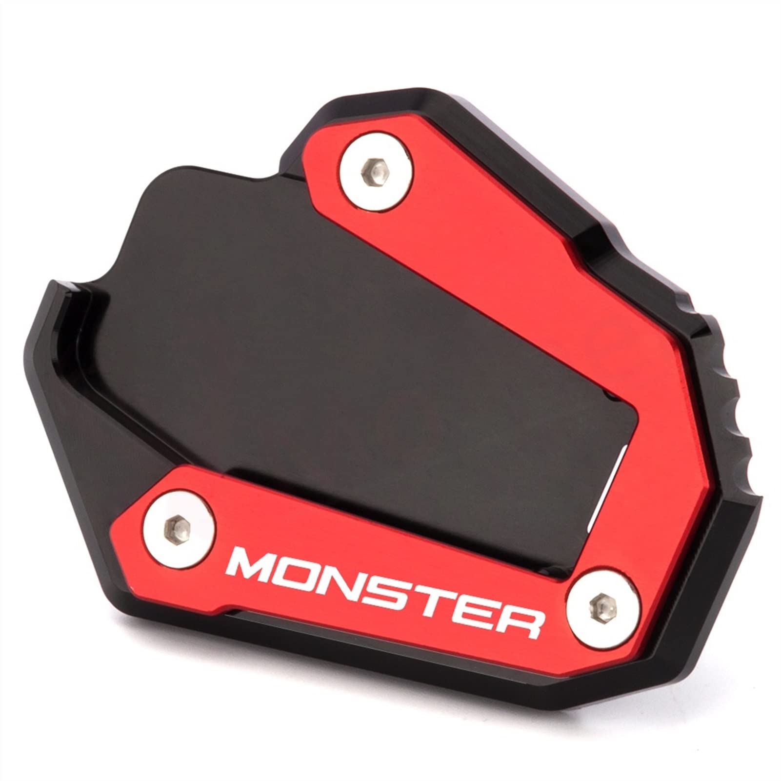 Für Ducati Monster 1200 1200S 1200R 821 Monster Neuer Kickstand Seitenständer Plattenpolster Vergrößern Verlängerung Fußplatte Seitenständer (Color : Black RED A) von SQLCF