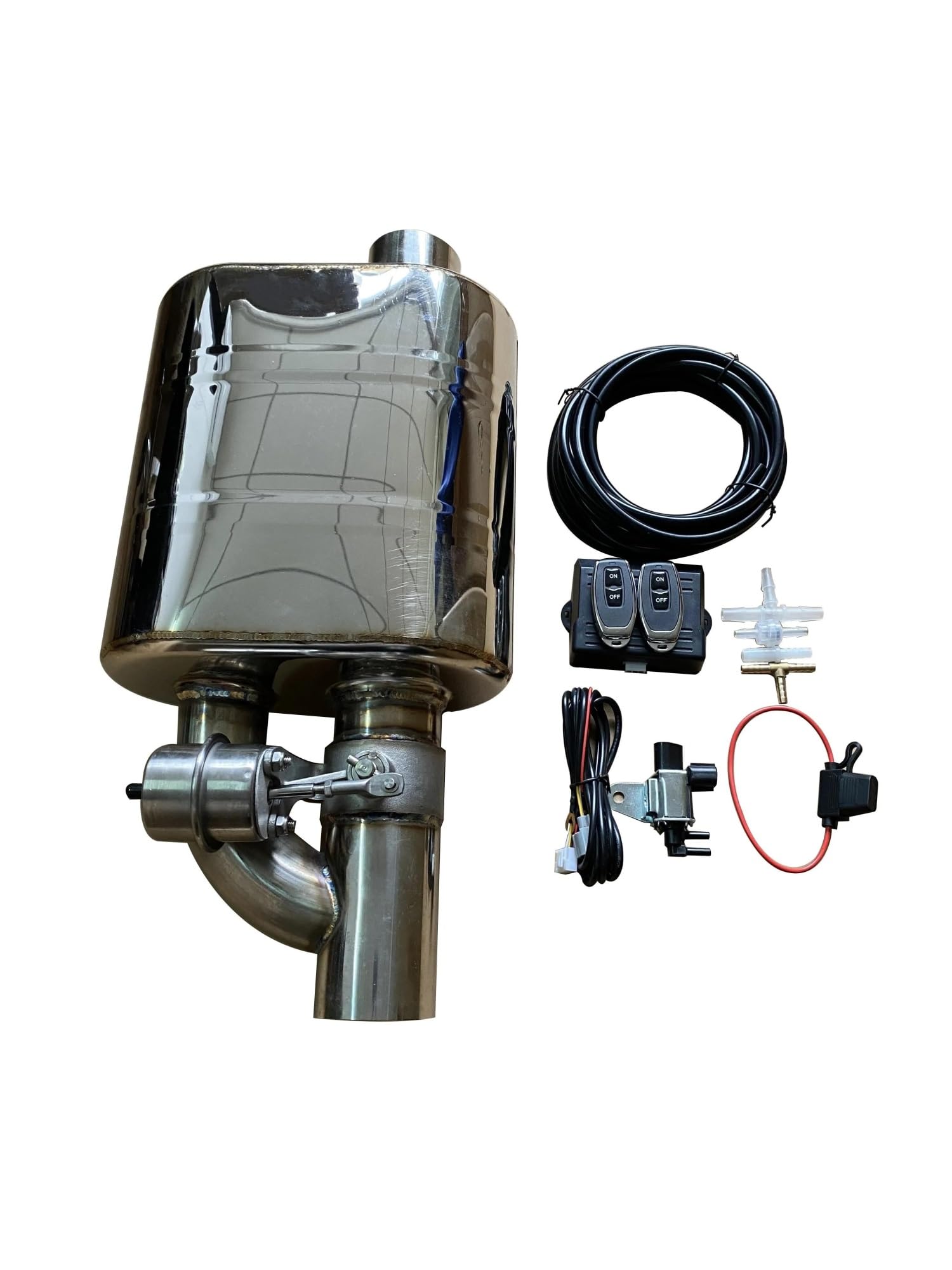 Auspuffblenden Fernbedienungs-Schallwellen-Steuerschalter Für Die Edelstahl-Ventiltrommel Eines Universellen Automobil-Auspuffschalldämpfers Endrohrblende(Left 76mm A) von SQOFJGIGN