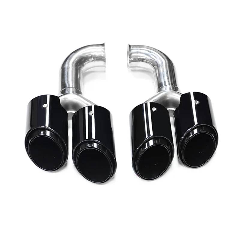 Auspuffblenden Für Cayenne 2011-2014 Auspuff Modifikation Upgrade Dual Outlet Quad Sport Endrohr Edelstahl Schalldämpfer Endrohrblende(Short Black) von SQOFJGIGN