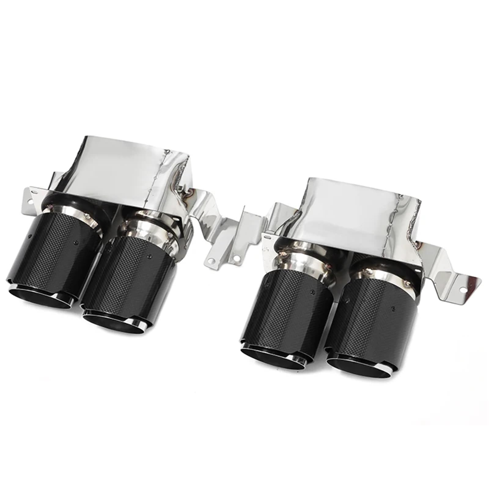 Auspuffblenden Für Mercedes Für Benz Für W223 S-Klasse S450L S500L Verbessertes B-Style 4-Auslass-Auspuffrohr Schalldämpfer-Endrohr Endrohrblende(Silber) von SQOFJGIGN