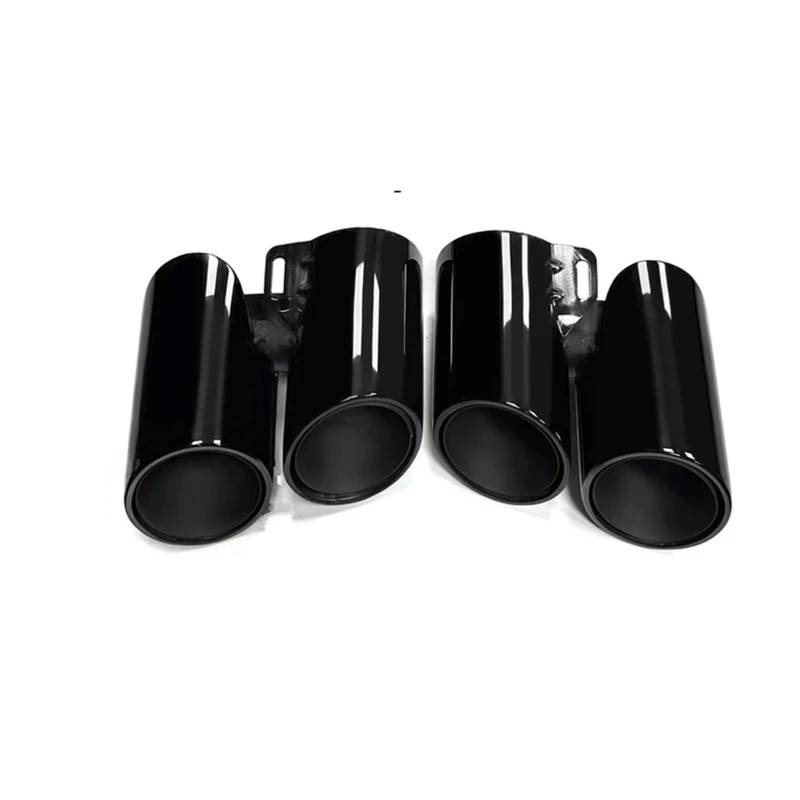 Auspuffblenden Für Panamera Für 971 2018-2024 Auspuff Düse Conversion Upgrade Dual Outlet Quad Endrohr Düse Schalldämpfer Endrohrblende(Black B) von SQOFJGIGN