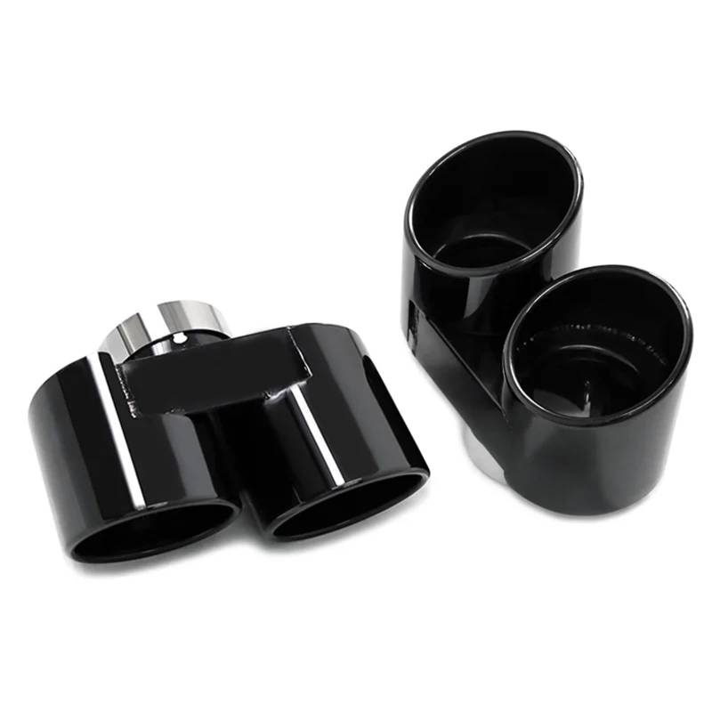 Auspuffblenden Quad Edelstahl Carbon Fiber Auspuffblende Für G20 G21 330i 330d 330e 320i Schalldämpfer Spitze Auspuff System Düse Auspuffrohr Endrohrblende(Black A) von SQOFJGIGN