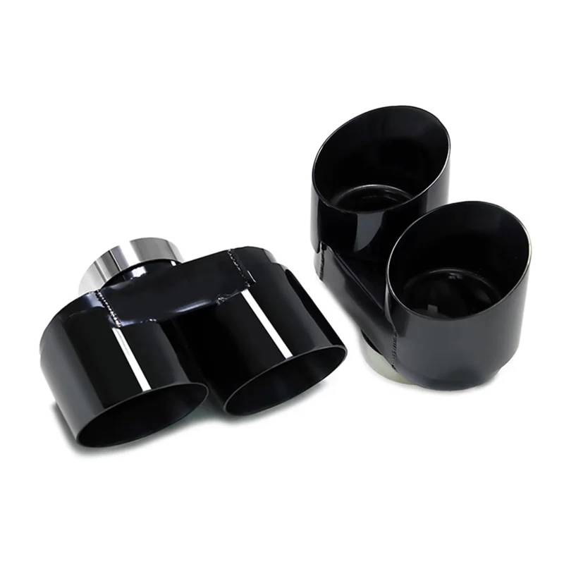 Auspuffblenden Quad Edelstahl Carbon Fiber Auspuffblende Für G20 G21 330i 330d 330e 320i Schalldämpfer Spitze Auspuff System Düse Auspuffrohr Endrohrblende(Black B) von SQOFJGIGN