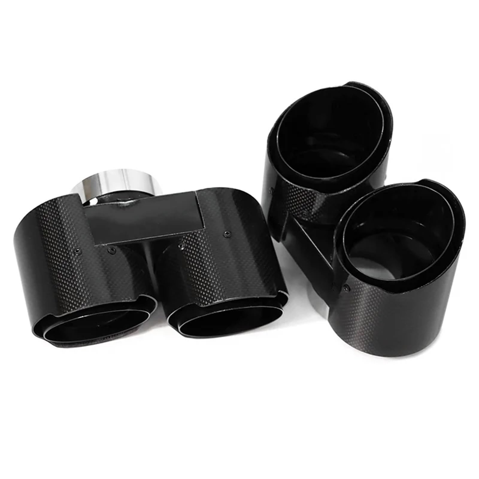 Auspuffblenden Quad Edelstahl Carbon Fiber Auspuffblende Für G20 G21 330i 330d 330e 320i Schalldämpfer Spitze Auspuff System Düse Auspuffrohr Endrohrblende(Carbon B) von SQOFJGIGN