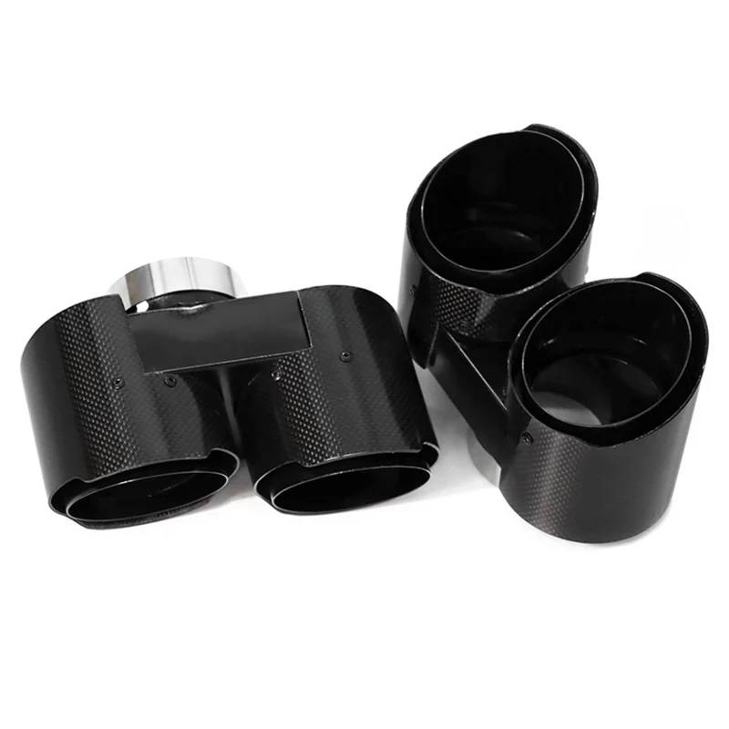 Auspuffblenden Quad Edelstahl Carbon Fiber Auspuffblende Für G20 G21 330i 330d 330e 320i Schalldämpfer Spitze Auspuff System Düse Auspuffrohr Endrohrblende(Carbon B) von SQOFJGIGN