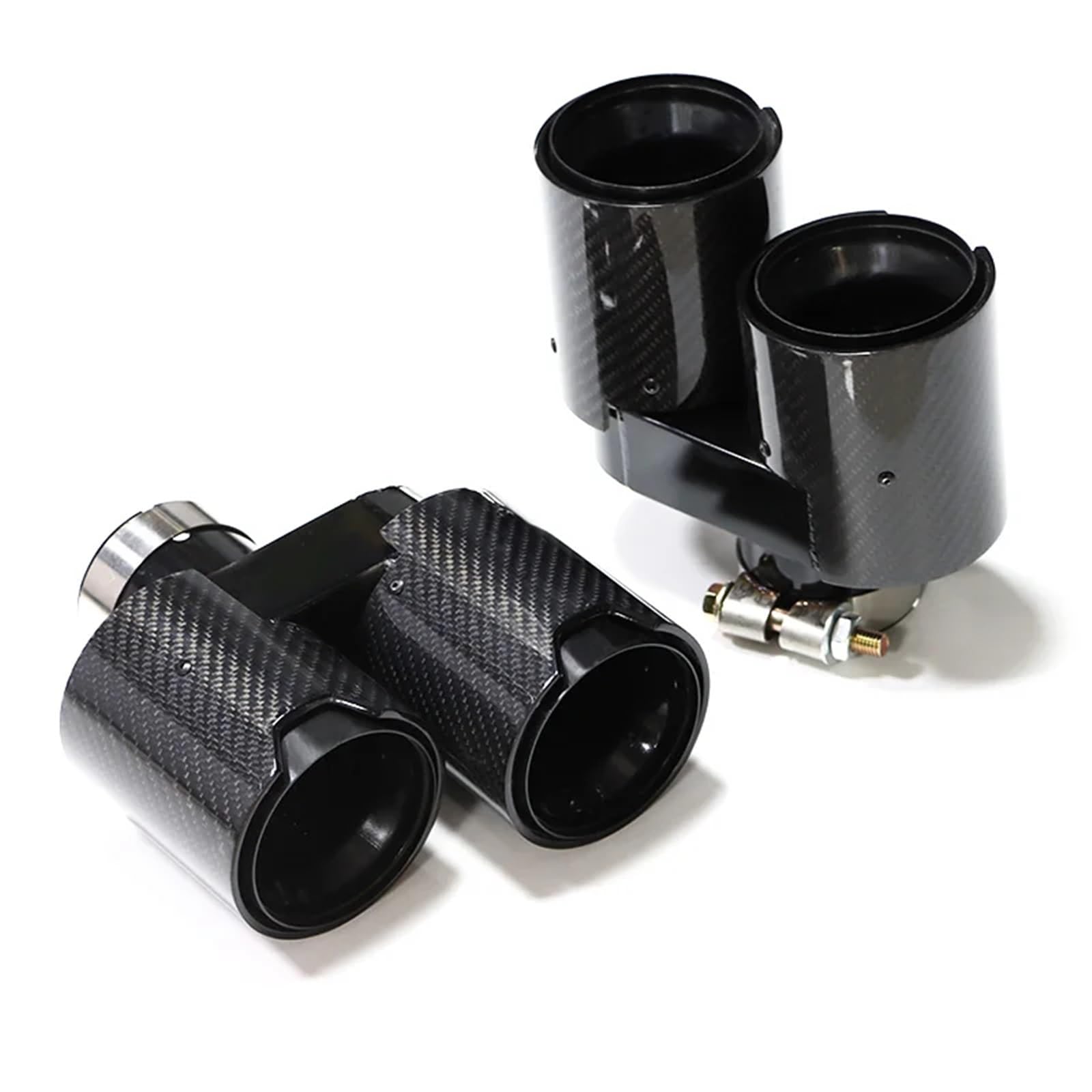 Auspuffblenden Quad Edelstahl Carbon Fiber Auspuffblende Für G20 G21 330i 330d 330e 320i Schalldämpfer Spitze Auspuff System Düse Auspuffrohr Endrohrblende(Carbon C) von SQOFJGIGN