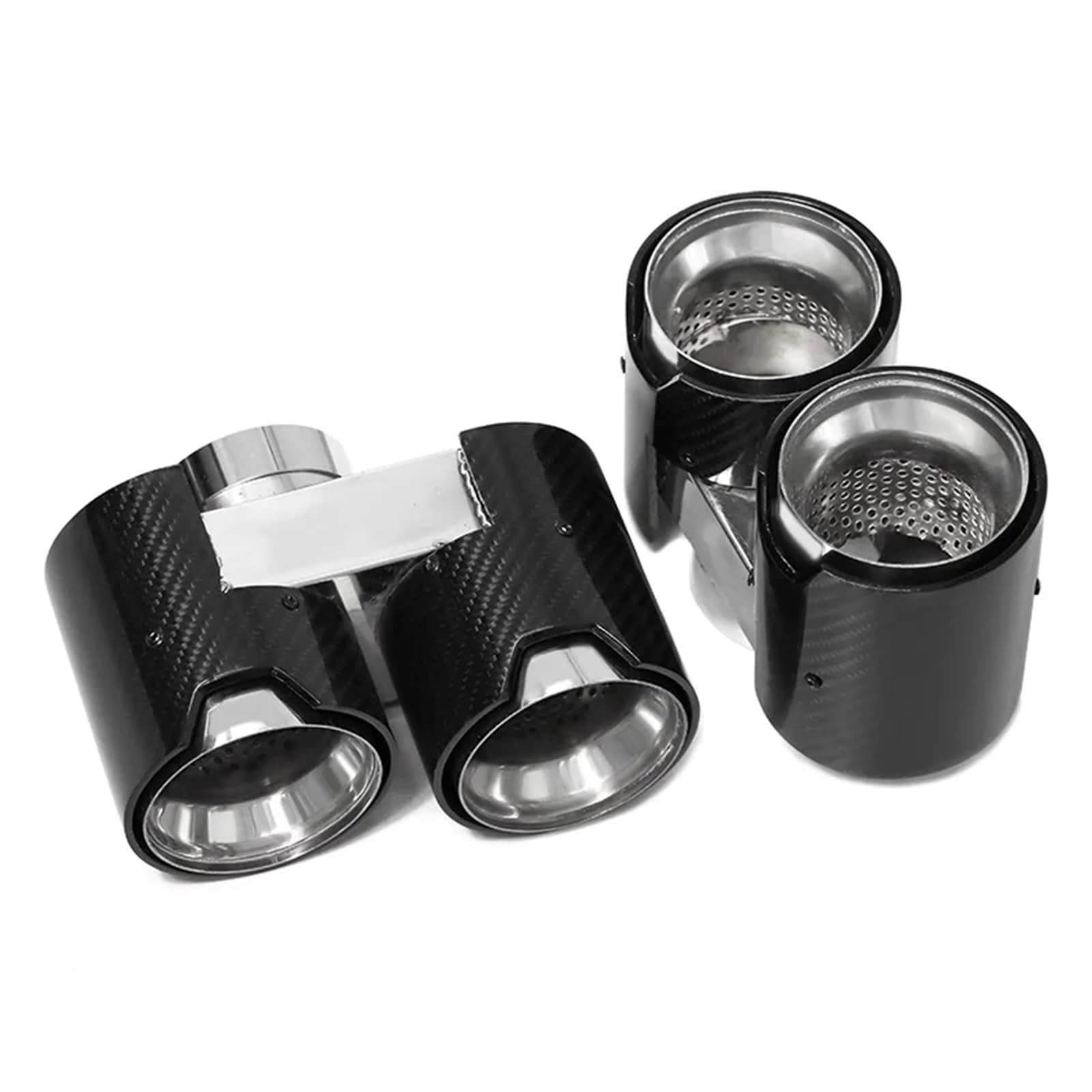 Auspuffblenden Quad Edelstahl Carbon Fiber Auspuffblende Für G20 G21 330i 330d 330e 320i Schalldämpfer Spitze Auspuff System Düse Auspuffrohr Endrohrblende(Carbon D) von SQOFJGIGN