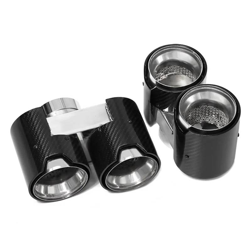 Auspuffblenden Quad Edelstahl Carbon Fiber Auspuffblende Für G20 G21 330i 330d 330e 320i Schalldämpfer Spitze Auspuff System Düse Auspuffrohr Endrohrblende(Carbon D) von SQOFJGIGN