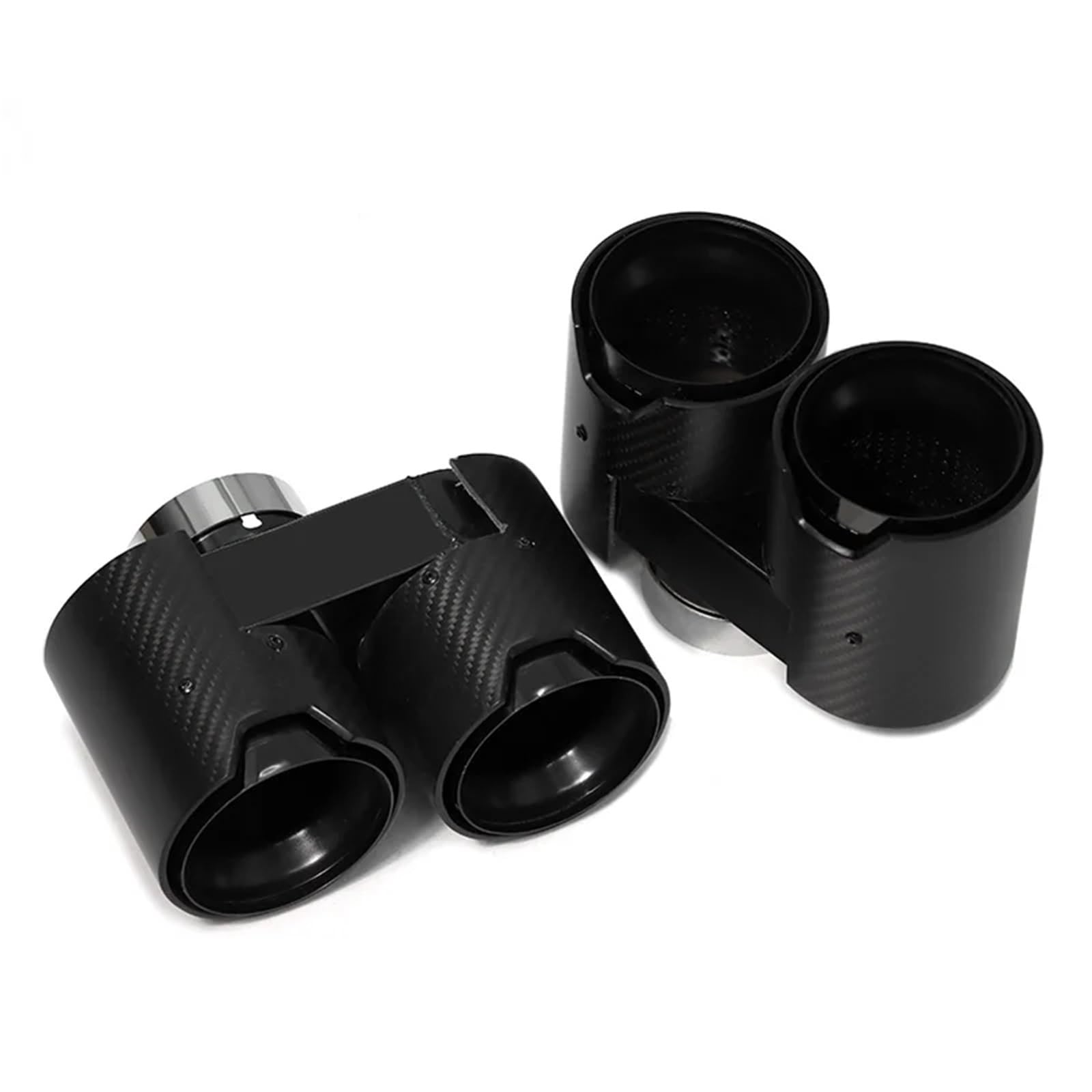 Auspuffblenden Quad Edelstahl Carbon Fiber Auspuffblende Für G20 G21 330i 330d 330e 320i Schalldämpfer Spitze Auspuff System Düse Auspuffrohr Endrohrblende(Carbon E) von SQOFJGIGN