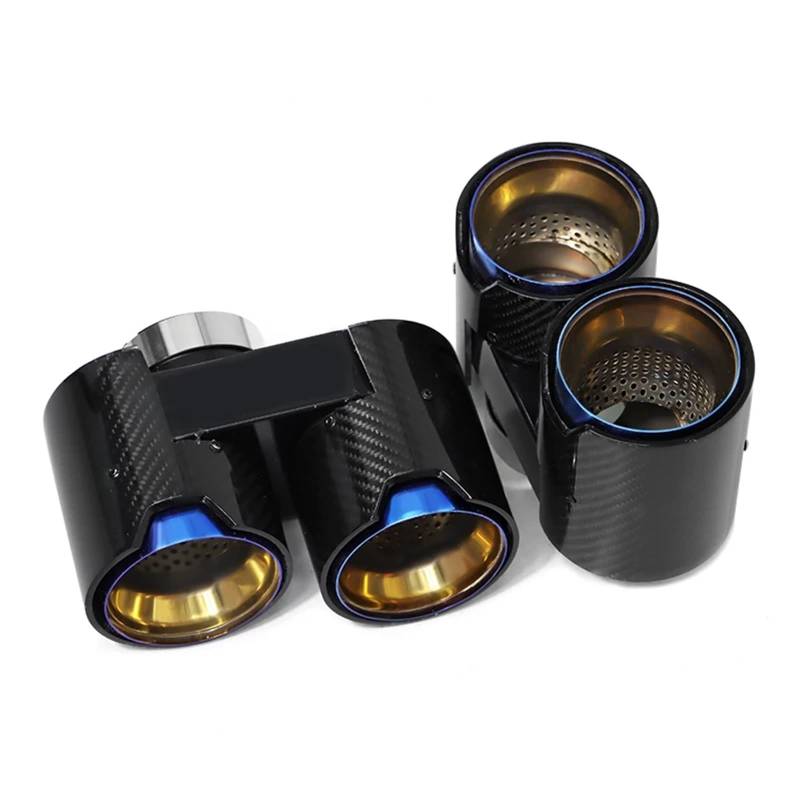 Auspuffblenden Quad Edelstahl Carbon Fiber Auspuffblende Für G20 G21 330i 330d 330e 320i Schalldämpfer Spitze Auspuff System Düse Auspuffrohr Endrohrblende(Carbon F) von SQOFJGIGN