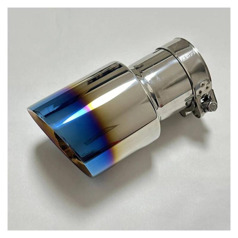 Auspuffblenden Universal Edelstahl Gerade Kante Ausgestellt Blau 114mm 101mm 89mm 1 Auspuffrohr Endrohr Schalldämpfer Sharp Schwanz Endrohrblende(57mm-101mm) von SQOFJGIGN