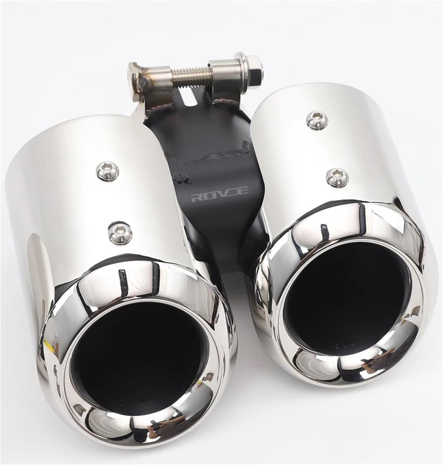 Auspuffrohr Edelstahl-Auspuff-Endschalldämpfer mit vier Auspuffrohren für Defender 90 110 2020–2023 Auto Auspuffrohr Runde(Silver 2.0t) von SQOFJGIGN