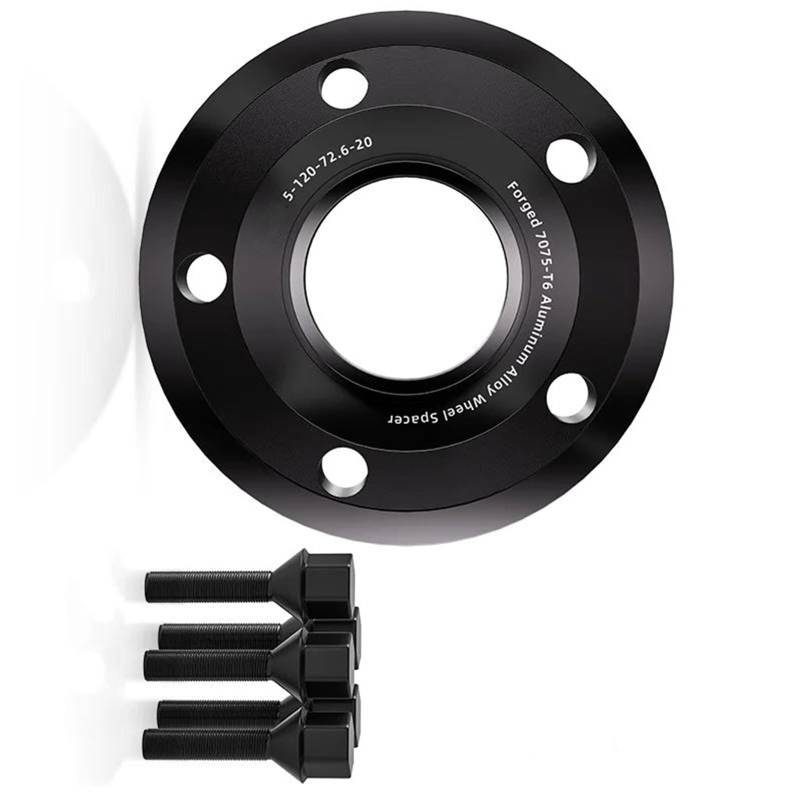 Wheel Spacers 2/4 stücke 5x108 CB 63,4 M14 x 1,5 Hub Centric Schwarz Geschmiedet Rad Spacer Flansch Platte 15/20/25/30/35mm Für Jaguar Spurverbreiterung Distanzscheiben(2pcs 20mm) von SQOFJGIGN