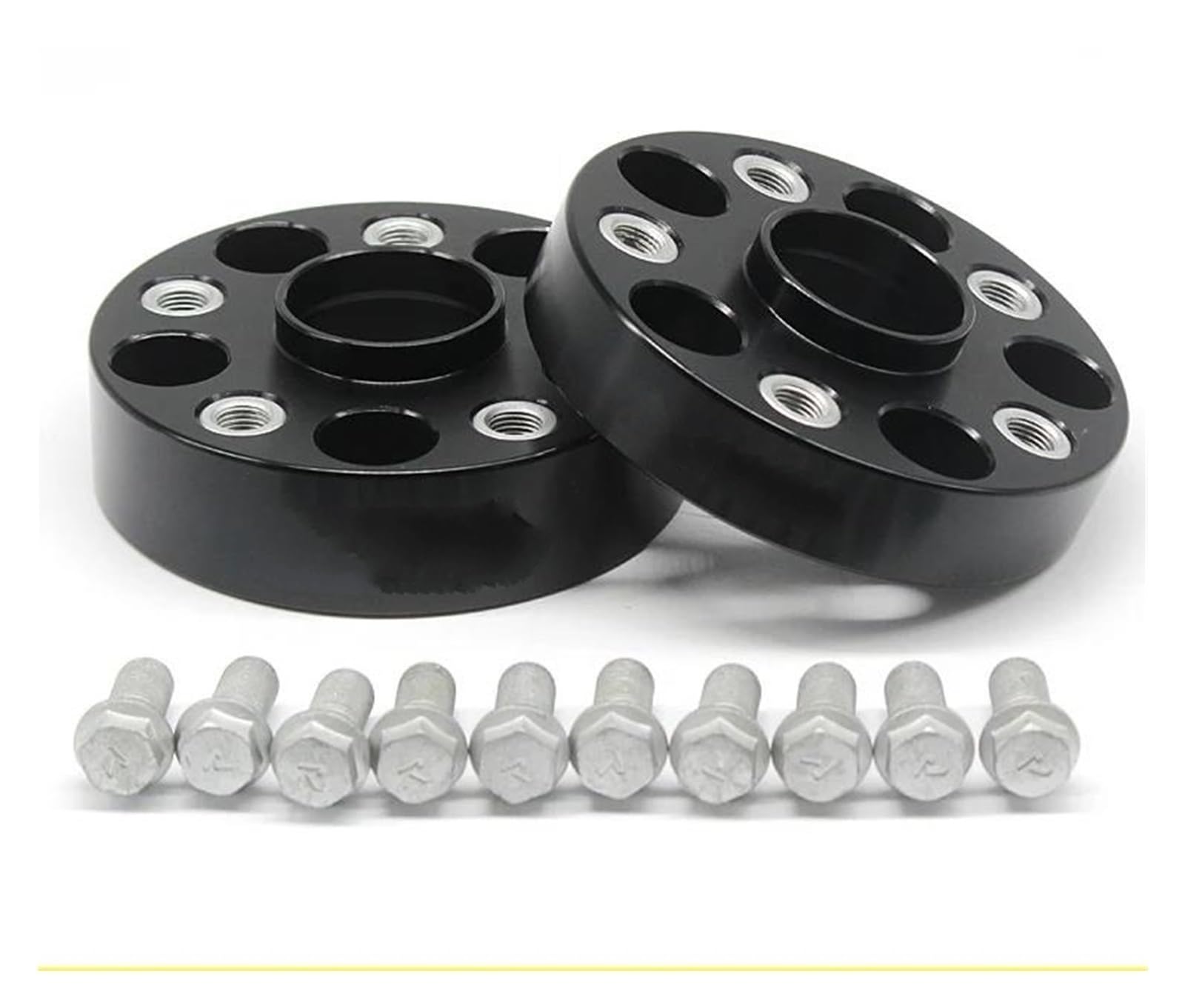 Wheel Spacers 2 stück 20/25/30/35/50mm Aluminium Legierung CNC Rad Spacer Anzug PCD 5x100 CB 57,1 für Bora für Passat Spurverbreiterung Distanzscheiben(2PCS 45mm Black) von SQOFJGIGN