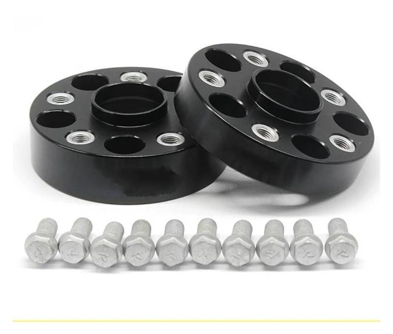 Wheel Spacers 2 stück 20/25/30/35/50mm Aluminium Legierung CNC Rad Spacer Anzug PCD 5x100 CB 57,1 für Bora für Passat Spurverbreiterung Distanzscheiben(2PCS 45mm Black) von SQOFJGIGN