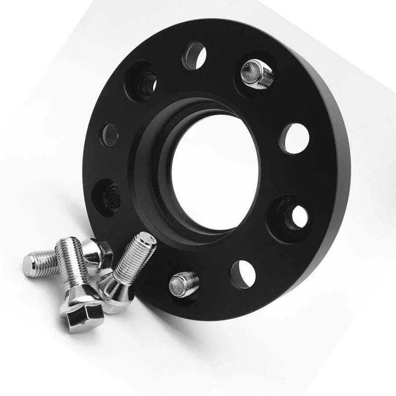 Wheel Spacers Embers Nut Spurverbreiterungen für G05 G20 G21 PCD 5x112 CB 66,6 mm Radnabenverbreiterung geschmiedetes Aluminium 1 Stück Spurverbreiterung Distanzscheiben(1PC Black 25mm) von SQOFJGIGN