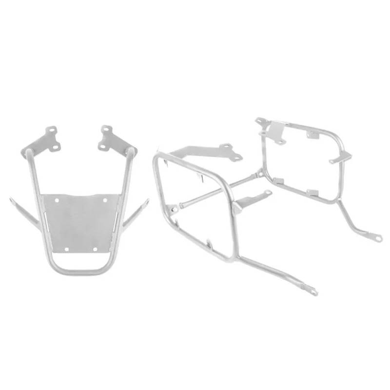 Gepäckträger hinten Für CB500X Für CB400X 2019 2020 2021 2022 Edelstahl Gepäckträger Motorrad Satteltaschen Koffer Kofferraum Top Case Halterung Motorrad Heck Rack Halterung(Silver One Set) von SQRHDF