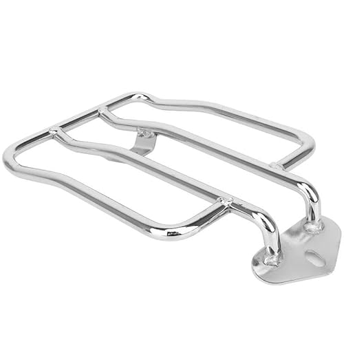 Gepäckträger hinten Motorrad Chrom Schwarz Hinten Gepäck Rack Unterstützung Regal Solo Sitz Für Sportster Eisen XL 883 1200 2004-2021 Motorrad Heck Rack Halterung(Chrome) von SQRHDF
