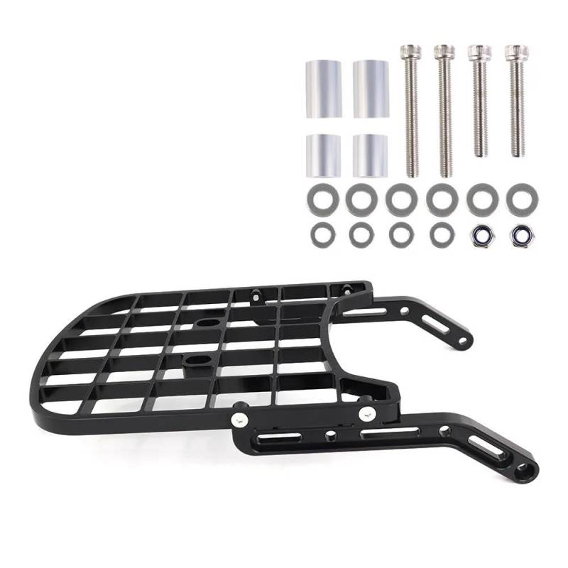 Gepäckträger hinten Motorrad Gepäck Halter Halterung Für Suzuki Für DRZ400 S/SM Für DRZ400SM Für DRZ400E 2000-2024 Rückenlehne Regal Halter Motorrad Heck Rack Halterung(Schwarz) von SQRHDF