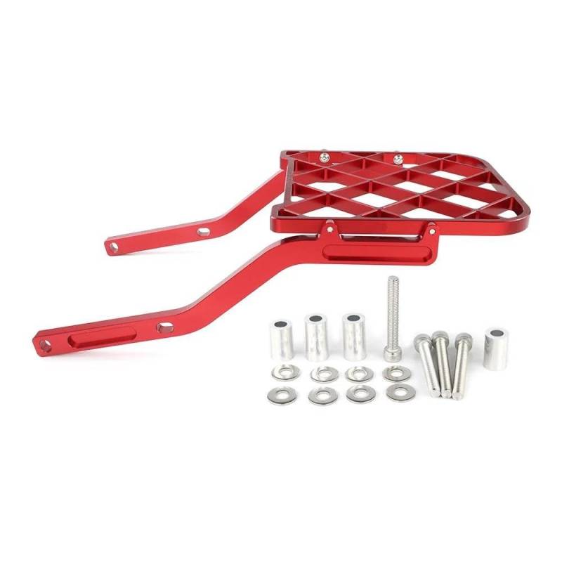 Gepäckträger hinten Motorrad-Hinterradgepäckträger Für Grom 125 Für MSX125 2022 2023 2024 Frachtaufbewahrung Hecktaschenträger Hintere Stützablage Motorrad Heck Rack Halterung(Rot) von SQRHDF