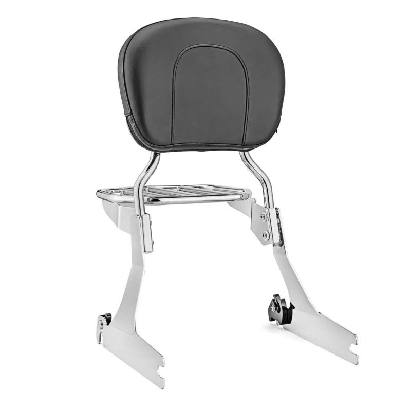 Gepäckträger hinten Motorrad Passagier Chrom Rückenlehne Sissy Bar + Gepäck Rack Große Pad Stahl Für Dyna Fat Bob FXDF 2010-2017 Motorrad Heck Rack Halterung von SQRHDF