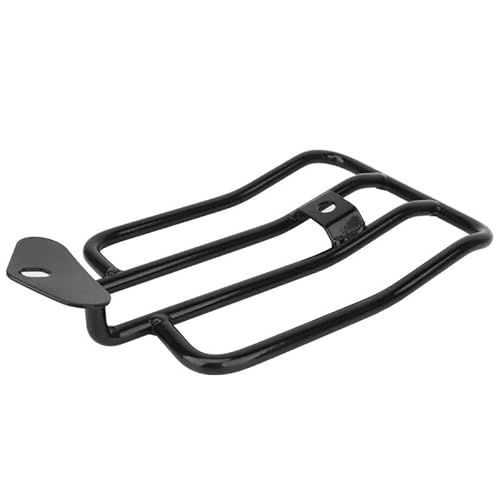 Gepäckträger hinten Motorrad Schwarz Chrom Stahl Hinten Solo Sitz Gepäck Rack Unterstützung Regal Für XL Für Sportsters 2004-2021 XL1200 883 Motorrad Heck Rack Halterung(Schwarz) von SQRHDF