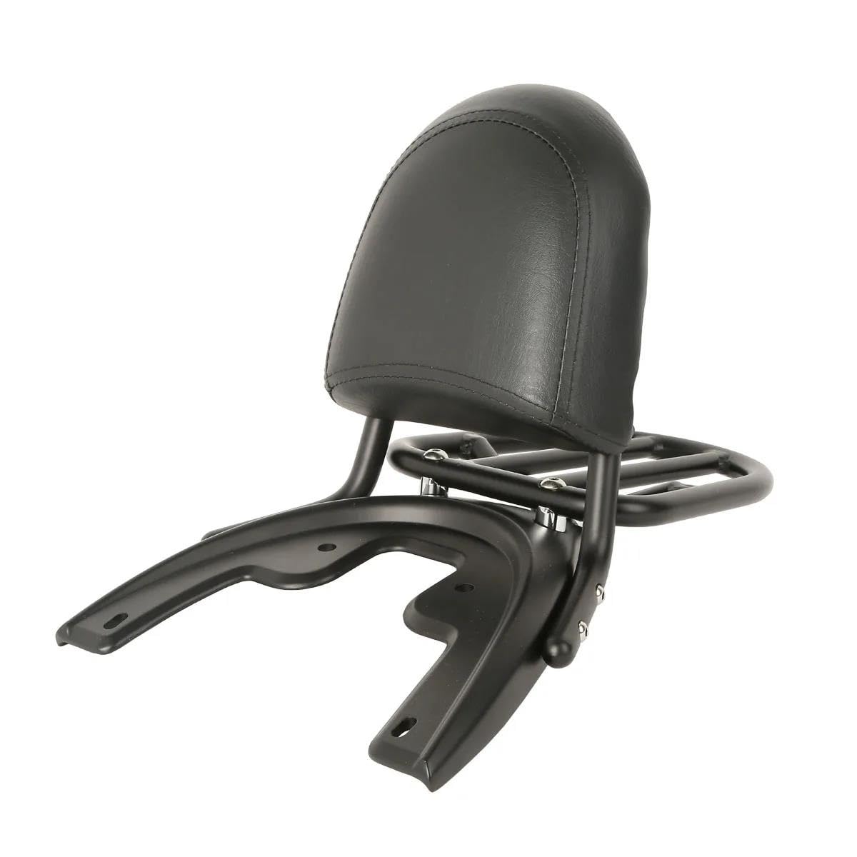 Gepäckträger hinten Motorrad Sissy Bar Rückenlehne Gepäckträger & Grundplatte Für Für VRSCSE 2005 Für VRSCA VRSCB VRSCD 2002-2006 Motorrad Heck Rack Halterung(Schwarz) von SQRHDF