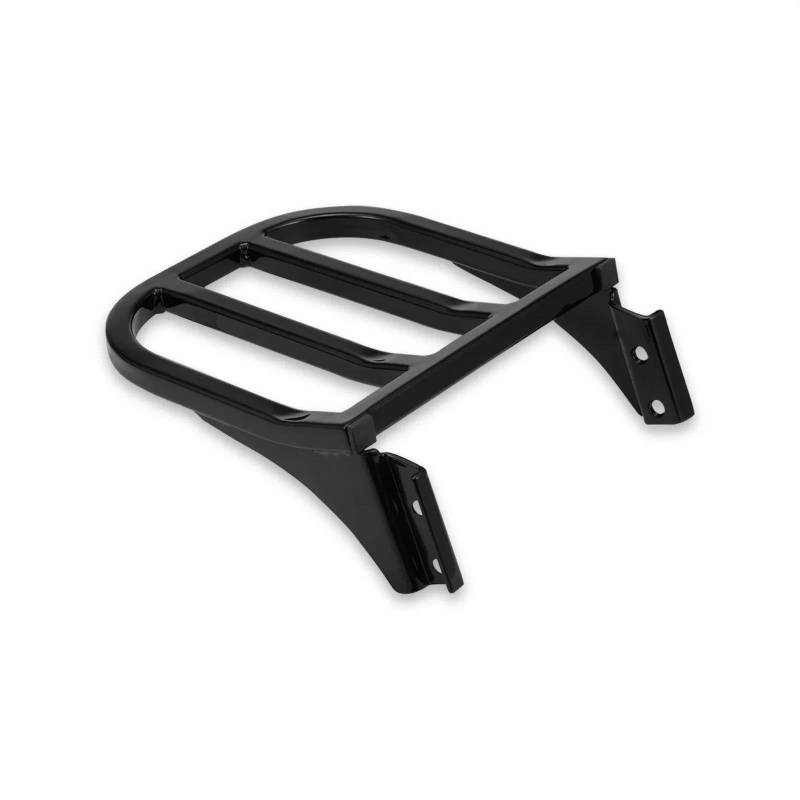 Gepäckträger hinten Motorrad Sissy Bar Rückenlehne Hinten Gepäck Rack Unterstützung Chrom Für Sportster XL 883 1200 FLST FLSTC FLSTSC Für Dyna Softail Motorrad Heck Rack Halterung(Schwarz) von SQRHDF