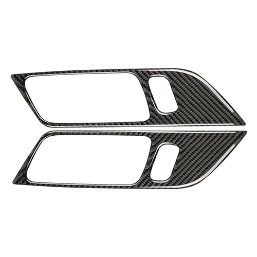 Lenkrad Abdeckung Aufkleber 2 STÜCKE Auto Innentürgriff Sperrtasten Panel Schüssel Rahmen Dekoration Aufkleber Für Ford Für Mustang 2015-2021 Zubehör Fenster Schalter Trim Aufkleber(Schwarz) von SQRHDF