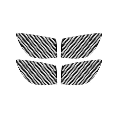 Lenkrad Abdeckung Aufkleber 4 STÜCKE Auto Innentürgriff Schüssel Panel Ring Abdeckung Rahmen Dekoration Aufkleber Für Nissan Für X-TRAIL 2014-2018 Fenster Schalter Trim Aufkleber(Schwarz) von SQRHDF