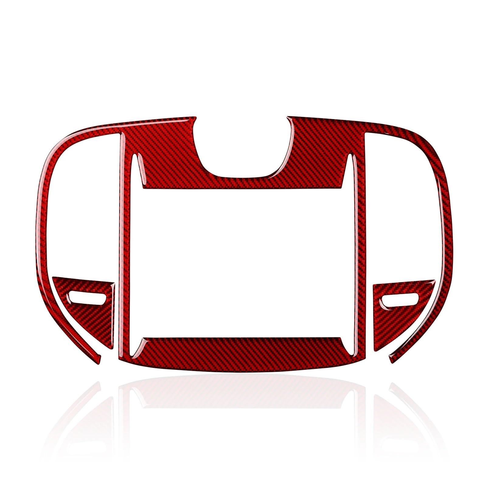 Lenkrad Abdeckung Aufkleber Auto Zentrale Navigation Bildschirm Air Outlet Vent Aufkleber Für Chrysler 300 2011-2014 Zubehör Carbon Fiber Innen Fenster Schalter Trim Aufkleber(Rot) von SQRHDF
