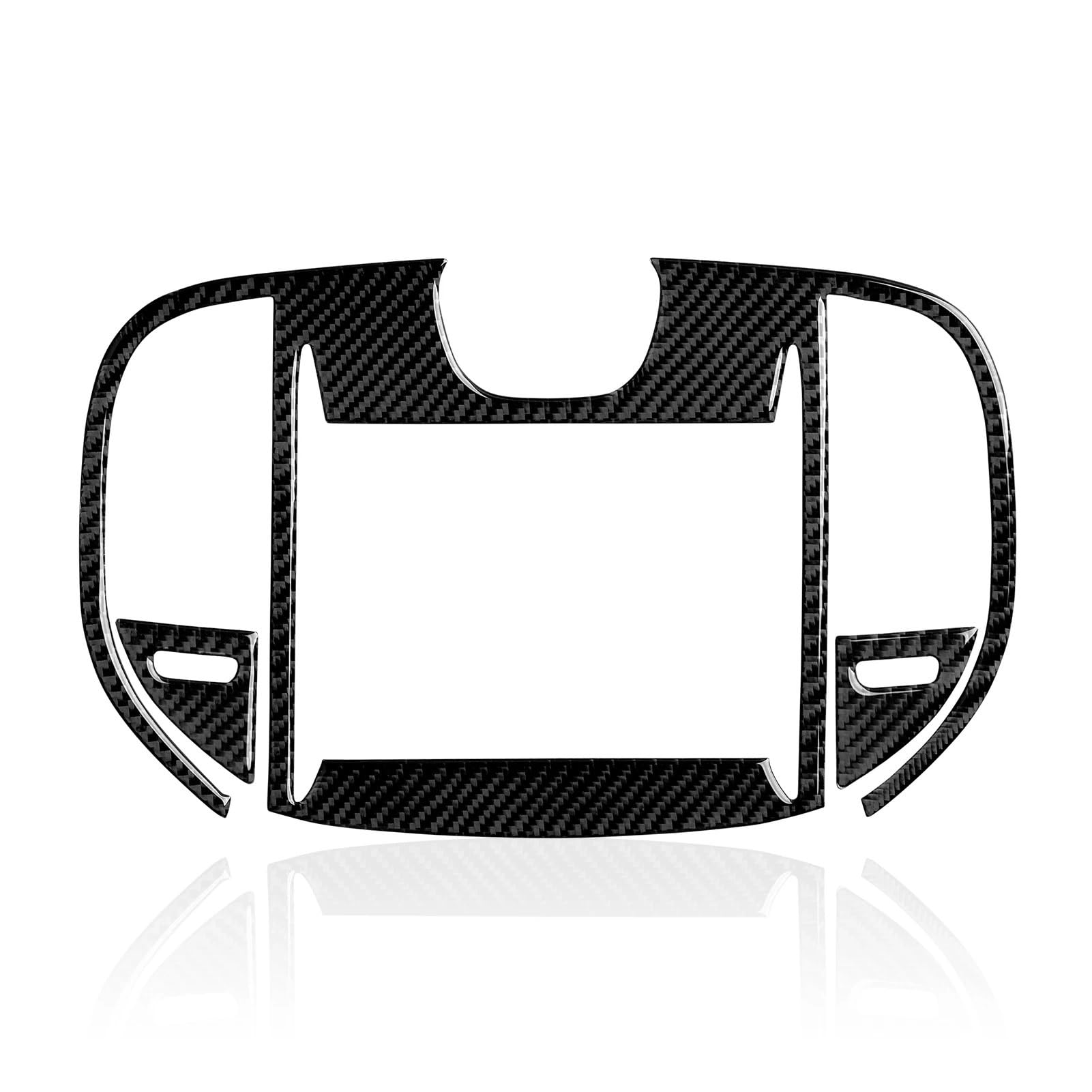Lenkrad Abdeckung Aufkleber Auto Zentrale Navigation Bildschirm Air Outlet Vent Aufkleber Für Chrysler 300 2011-2014 Zubehör Carbon Fiber Innen Fenster Schalter Trim Aufkleber(Schwarz) von SQRHDF