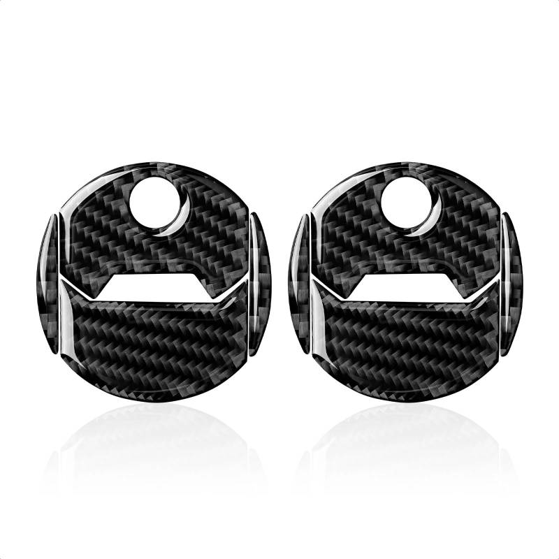 Lenkrad Abdeckung Aufkleber Carbon Fiber Innenverkleidung Aufkleber Auto Seite Vent Outlet Dekoration Aufkleber Für Chevy Für Camaro 2010-2015 Fenster Schalter Trim Aufkleber(Schwarz) von SQRHDF