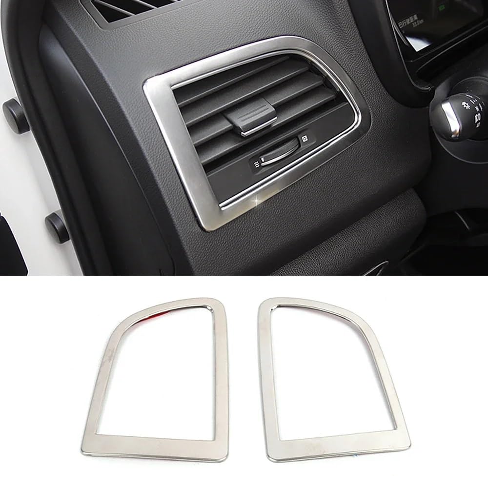 Lenkrad Abdeckung Aufkleber Für Koleos 2017-2020 Center Konsole Klimaanlage AC Outlet Vent Rahmen Abdeckung Trim Fenster Schalter Trim Aufkleber(Silver A) von SQRHDF