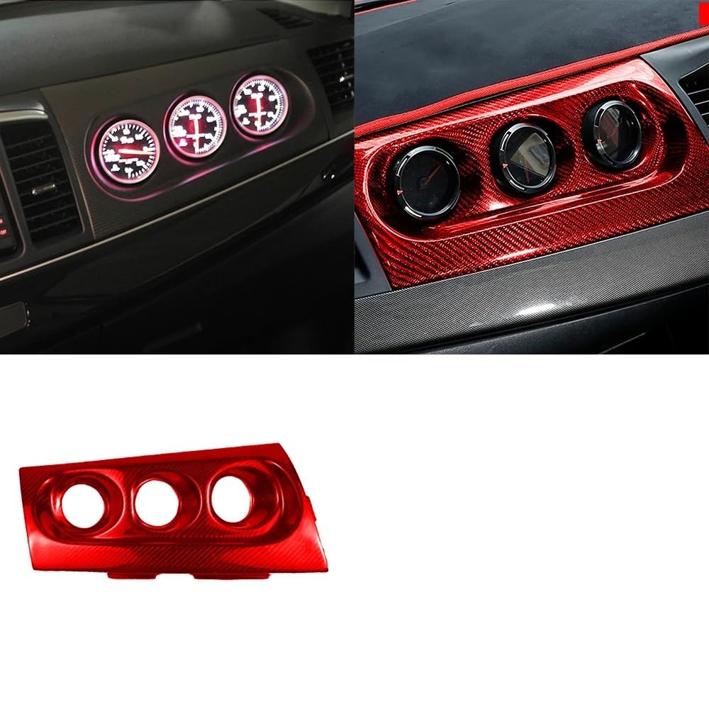 Lenkrad Abdeckung Aufkleber Für Mitsubishi Für Lancer Für EVO X 10th 2008-2015 Carbon Fiber Dashboard Tacho Panel Abdeckung Dekorative Fenster Schalter Trim Aufkleber(8) von SQRHDF