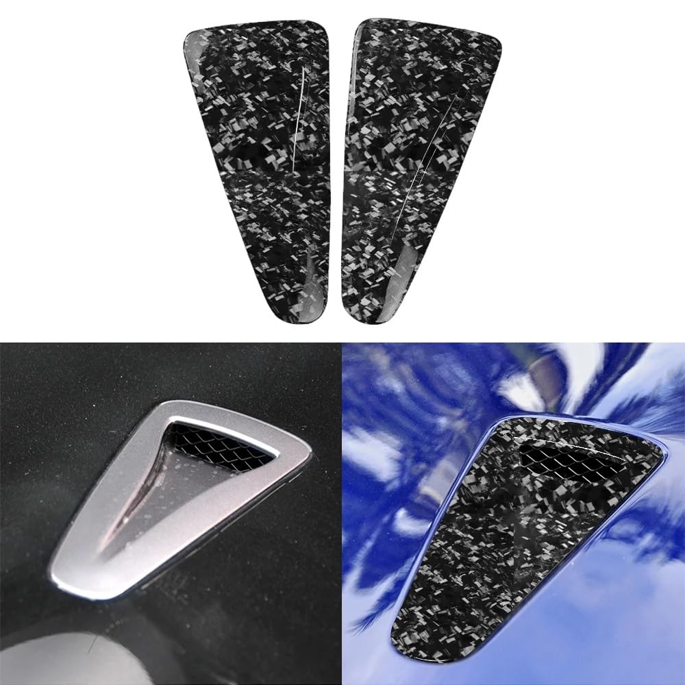 Lenkrad Abdeckung Aufkleber Für Nissan GTR GT-R R35 2008-2020 Real Dry Carbon Fiber Ersatz Haube Vent Abdeckung Trim Auto Zubehör Fenster Schalter Trim Aufkleber(Forged Carbon Fiber) von SQRHDF