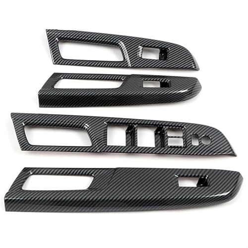 Zentrale Dashboard Dekoration Auto Carbon Fiber Fenster Glas Lift-Taste Trim Schalter Abdeckung Tür Armlehne Panel Für Subaru WRX/WRX STI 2015-2020 RHD Lenkrad Abdeckung Aufkleber von SQTGJJJ